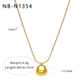Macro shot of 18K gold plated hollow teardrop pendant with precise size and weight measurements - Hollow Teardrop Pendant (NB-N1354)
