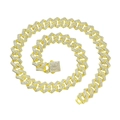 Hip Hop Goldkette mit eisgekühlten rautenförmigen Gliedern für modischen Streetwear-Stil - Gold-20 Zoll Halskette