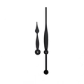 Set di lancette per orologio al quarzo nero minimalista moderno per riparazione fai-da-te - Nero