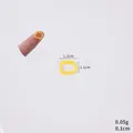 Modèle de nourriture miniature en résine jaune pour bricolage, taille 1,2 cm x 1,1 cm - Rondelle de Piment Jaune de 1,2 cm