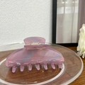 Elegant purple pink marble hair claw clip in acetate finish on glass tray - Marble Pattern / 10cm / Light Purple