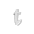 Polished silver stainless steel small letter t bead pendant with a mirror finish - Lowercase t / Steel