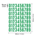Green 1-inch vinyl number stickers set with 70 pieces of self-adhesive labels - Green