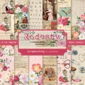 Vintage 6-inch scrapbooking paper pad with 24 sheets of 160gsm floral patterns - 22006 24 Images