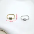 Ovaler DIY Schmuckverschluss in Gold und Silber mit Zirkonia-Mikropflasterung - Oval / 18K Vergoldet