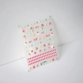 5D floral nail sticker with red tulips and strawberries on minimalist white background - Flower Berry Berry New Relief (TS-2260)