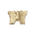 Exquisite 18K gold-plated butterfly pendant with hollow wing texture for DIY jewelry making - Gold Filigree Butterfly Pendant(YSN009-06)