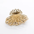 Elegant gold hollow flower metal hair claw clip with a glossy finish for women - No.27 Gold Hollow Fan