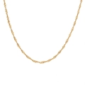 Collar de cadena de olas de agua en acero inoxidable chapado en oro 18K fondo blanco - Collar / 1.8mm de Ancho 40+5cm
