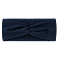 Elastisches dunkelblaues Yoga-Stirnband für Damen mit stilvollem Knotendesign - Marineblau