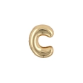 Golden balloon style letter C pendant charm for personalized charm bracelets and jewelry - Letter C / Gold