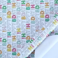 Colorful Happy BDAY patterned gift wrapping paper with vibrant lettering on white base - HAPPY BDAY Text Pattern / 50x70cm