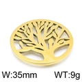Colgante árbol de la vida dorado de 35mm y 9g para la creación de joyería fina - Estilo Color Dorado (KLJ4301-Z)