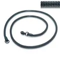 304 stainless steel square snake bone chain necklace in matte black finish 600x3mm - Black 600x3mm(KN203638-Z)
