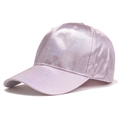 Cappellino da baseball rosa metallizzato lucido con finitura glitterata per protezione solare - L (58-60cm) / Rosa