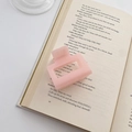 Pink rectangular matte hair claw clip with a frosted finish for thick hair - 5cm / Pink