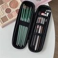 Tragbares Make-up-Pinseltäschchen mit Set aus 12 professionellen Kosmetikpinseln - Klein