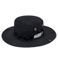 Women's black outdoor wide-brim sun hat with metal air vents and durable canvas fabric - One Size / Black