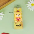 Cute yellow bear candle with birthday hat for creative party cake decoration - Cuddle Bear Orange Candle