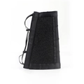 Tactical black nylon cheek rest with hook and loop surface and adjustable elastic cords - Black