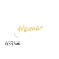 Gold stainless steel Mama letter connector pendant for necklaces 29.5x9.3mm - Gold