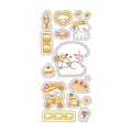 Cute white puppy cartoon sticker set for water bottles featuring ice cream truck designs - Heart Puppy