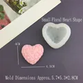 3D heart silicone mold with small floral textures for DIY mousse cakes and candles - Small Semi-transparent