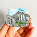 3D Greece Athens Acropolis resin fridge magnet souvenir with colorful relief - (30) Athens Greece Temple