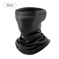 Elastic black sun protection cycling neck gaiter made of breathable ice silk fabric - Neck Gaiter Style / Black