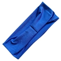 Fascia sportiva blu a coste in tessuto di seta di latte traspirante e altamente elastico - Blu Zaffiro