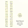 Cute labels washi tape for journaling with cats and heart motifs 2.1cm x 3.6m - Daily Record