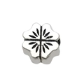 Silver flower charm bead with cross patterns for DIY jewelry bracelets and necklaces - Square Four Leaf Clover 10x7mm
