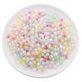 Pastel acrylic round beads in a white dish for DIY jewelry and phone chain making - Transparent Mixed Color Round Beads