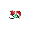 Cartoon Christmas HO HO HO enamel brooch with Santa hat design in red and green finish - HO HO HO Letters with Christmas Hat (CZ0472-3)