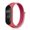 Pink and red nylon loop sport strap for smartwatch with velcro fastener and sleek design - Pomegranate
