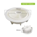 White silicone fruit mousse cake mold featuring detailed size dimensions 190x60x155mm - Single Hollow Custard Apple MCM-140