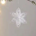 Iridescent acrylic snowflake hanging ornament, 10cm colorful hexagram star decoration - Hexagram