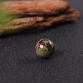 16mm round green aventurine and red jasper gemstone bead for crystal jewelry making - Dragon Blood Stone