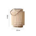 Handcrafted cylindrical bamboo lantern with hemp rope handle, 30cm height variant - Artistic Lantern Model K (22x30cm)