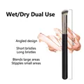 Detailed view of 270s angled concealer brush with 16cm black handle and soft bristles - 270 Angled Concealer Brush