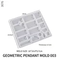 Stampo in silicone per ciondoli geometrici con 15 diverse forme per creazioni in resina - Ciondolo Geometrico 3076