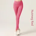 Leggings yoga a vita alta rosso noce moscata con effetto push-up per il fitness - Taglia S / Bottom (MTJCK03n) / Rosa Cipria
