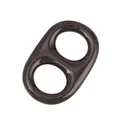 Gunmetal soda tab jewelry link with four-leaf clover cutout for DIY bracelet making - Soda Can Tab / Gunmetal