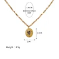 Collana con ciondolo a bussola polpo placcata oro 18k con catena da 45cm e estensione - Polpo