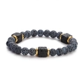 Weathered Black With Gold Spacers