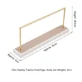 Espositore per orecchini in metallo dorato con 14 fori e base champagne da 31 cm - Espositore Orecchini a Strato Singolo (Champagne e Bianco)