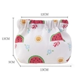 Mini watermelon print cosmetic pouch with dimensions 12x13cm in white fabric style - Drawstring Style / Watermelon Red