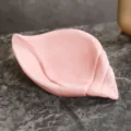 Pink ceramic shell soap dish, cute bathroom sink soap holder with anti-drainage design. - Conch Soap Dish Pink