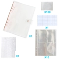 DIY diamond painting storage binder set with pink rings, 100 bags and 10 inner pages - Tools Set Combo / Pink