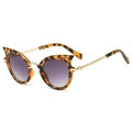 Gafas de sol de ojo de gato para niños con montura de carey y patillas doradas - Estampado de leopardo